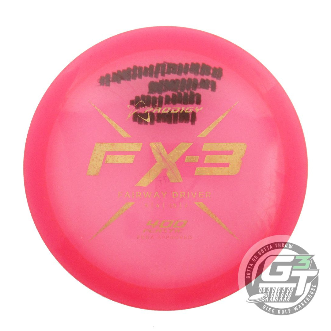 USED Prodigy Discs 400 FX3 177g Pink Gold Star Foil Fairway Driver Golf Disc