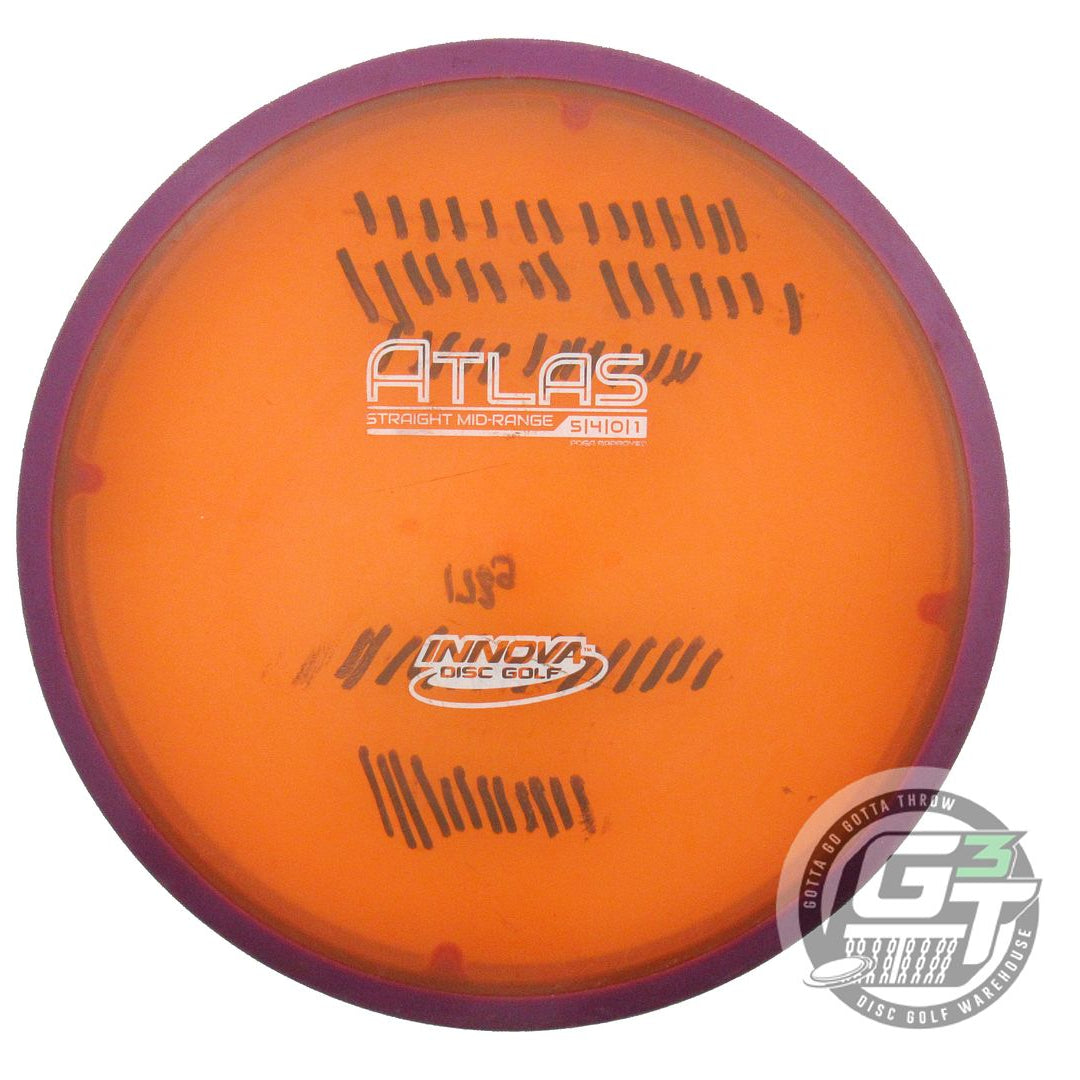 USED Innova Champion Atlas 173g Orange White Stamp Purple Rim Midrange Golf Disc