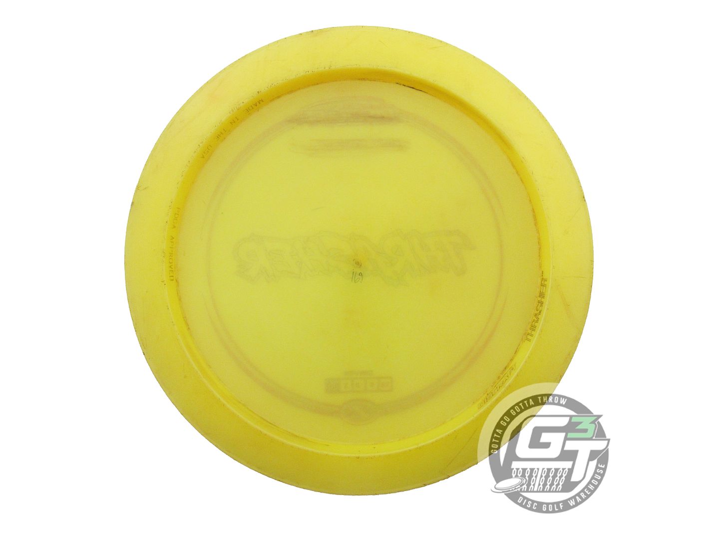 USED Discraft Z Thrasher 169g Yellow Red Foil Distance Driver Golf Disc