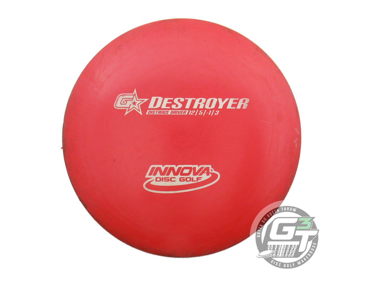 USED Innova GStar Destroyer 170g Red White Stamp Distance Driver Golf Disc