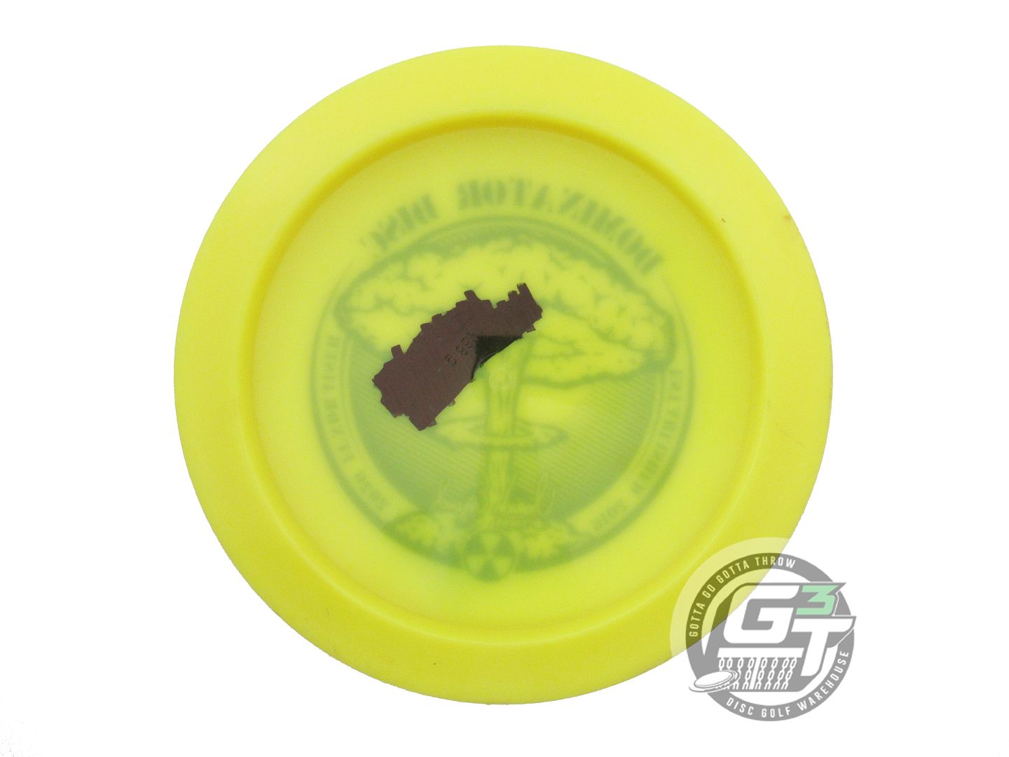 USED Dynamic Discs Lucid Defender 168g Yellow Black Stamp Distance Driver Disc