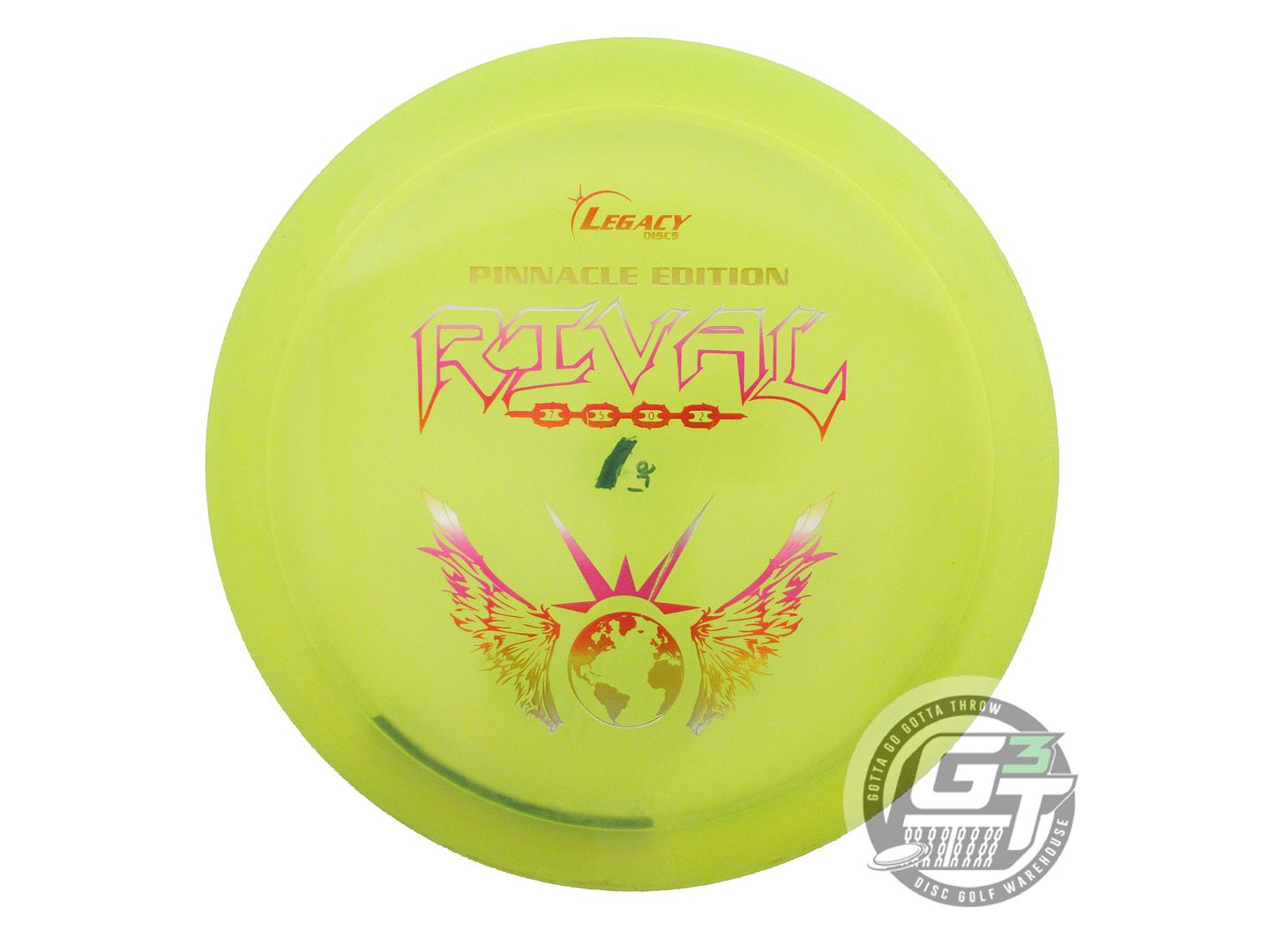USED Legacy Discs Pinnacle Rival 176g Yellow Sunset Foil Fairway Driver Disc