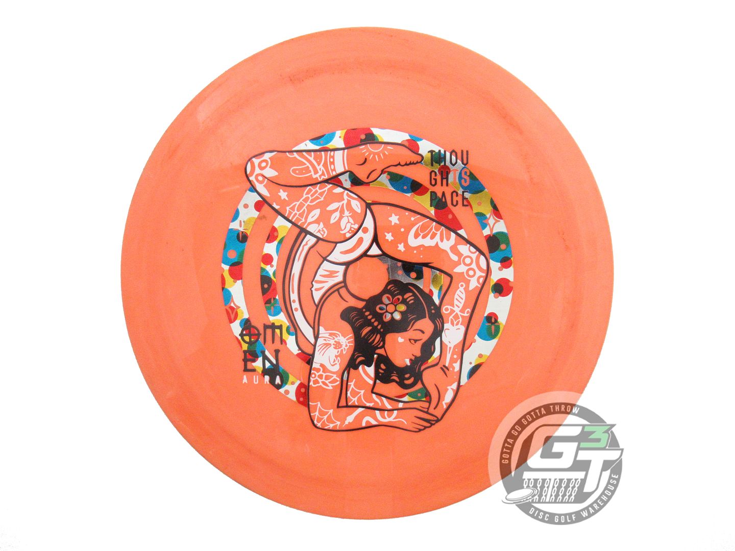 USED Thought Space Aura Omen 168g Orange Fairway Driver Golf Disc
