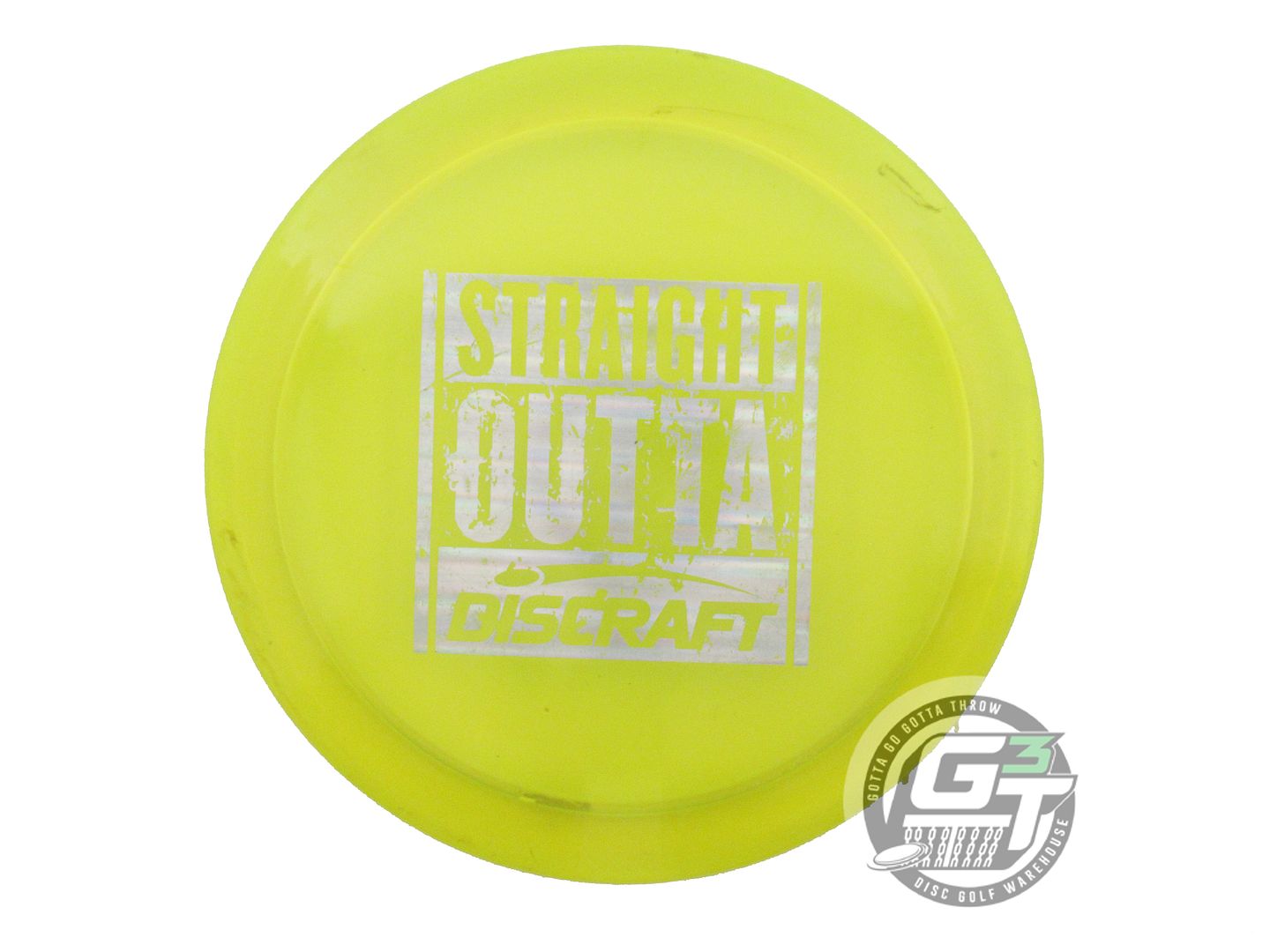 USED Discraft STRAIGHT OUTTA Z Raptor 174g Yellow Distance Driver Golf Disc