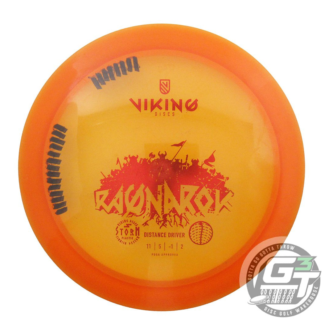 USED Viking Discs Storm Ragnarok 174g Orange Red Foil Distance Driver Golf Disc