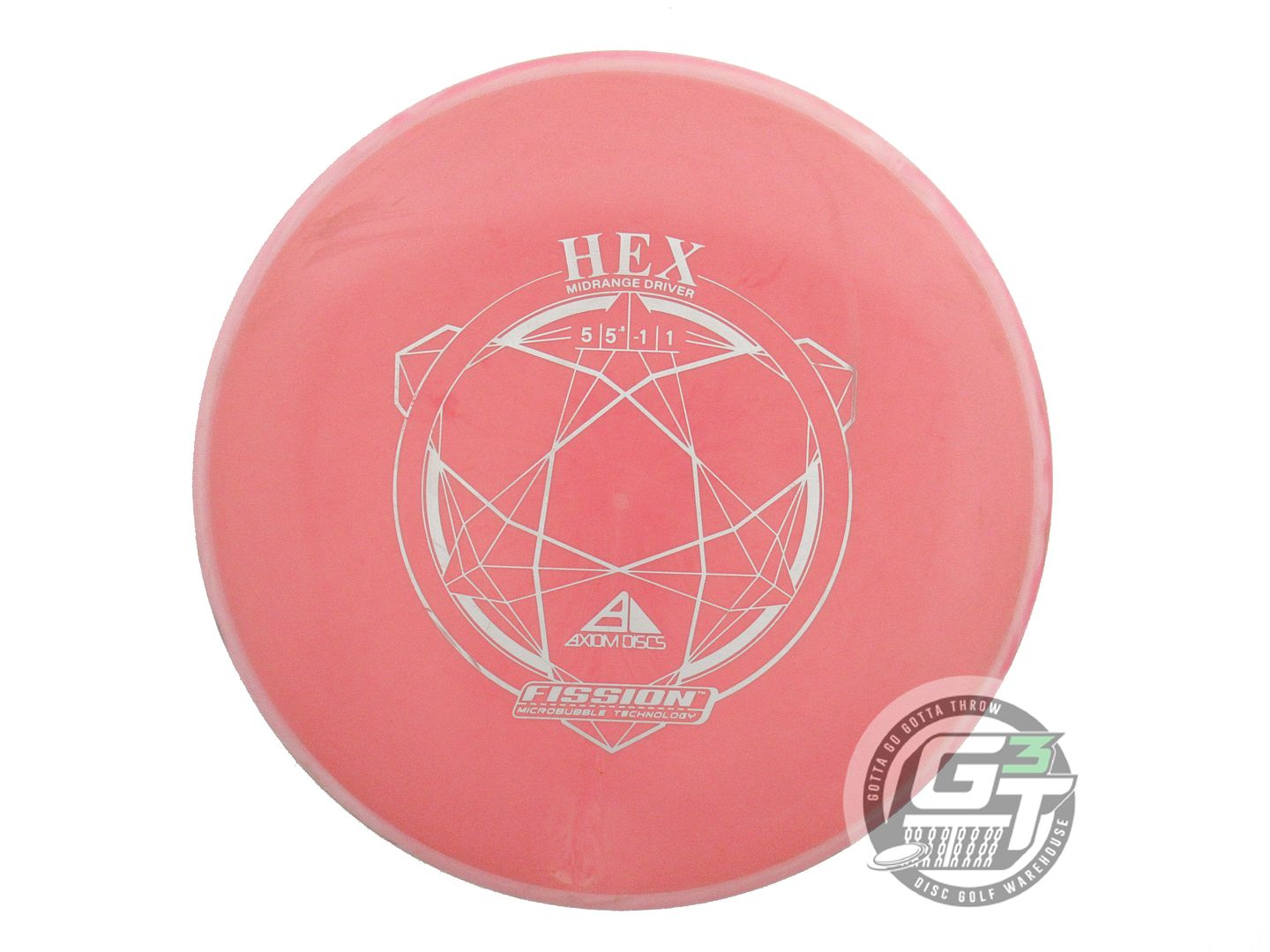 USED Axiom Discs Fission Hex 158g Pink Pink Rim Midrange Golf Disc