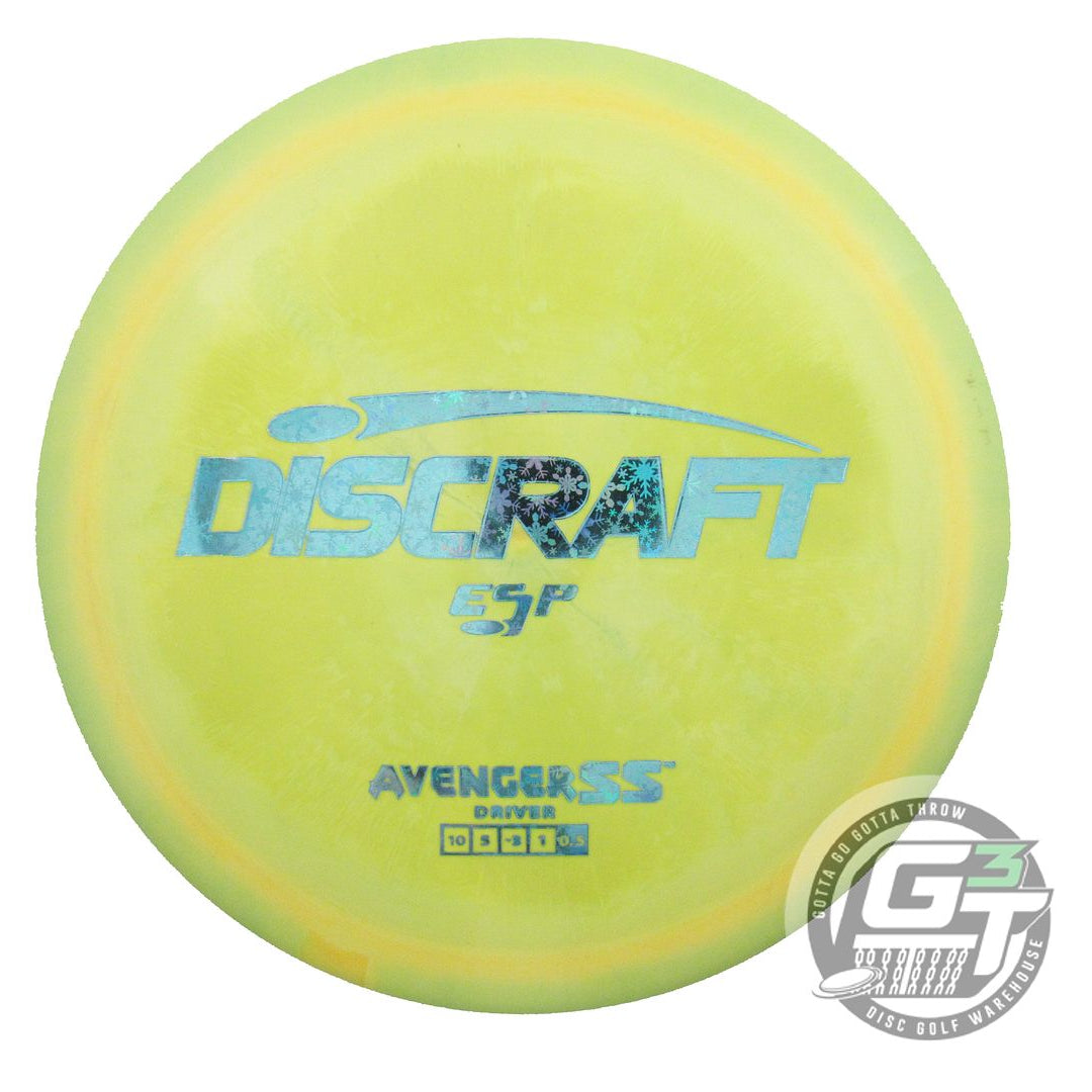 USED Discraft ESP Avenger SS 170g Lime-Yellow Snowflake Foil Driver Disc