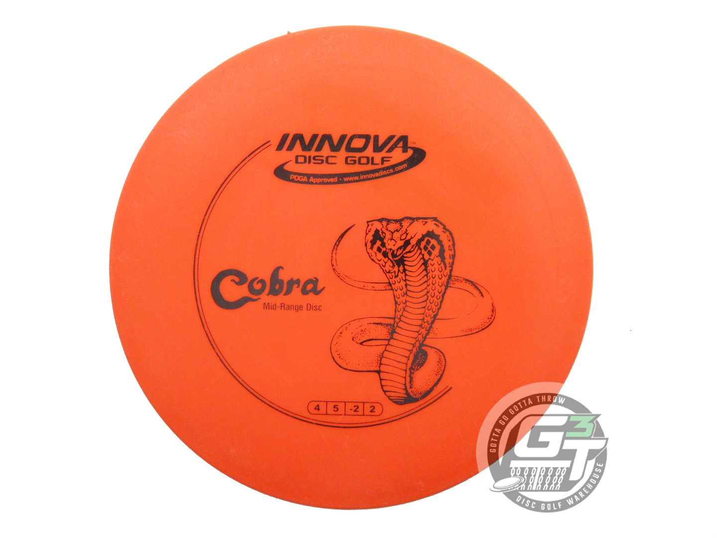 USED Innova DX Cobra 167g Orange Black Stamp Midrange Golf Disc