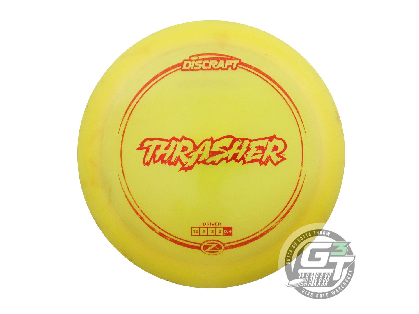 USED Discraft Z Thrasher 169g Yellow Red Foil Distance Driver Golf Disc