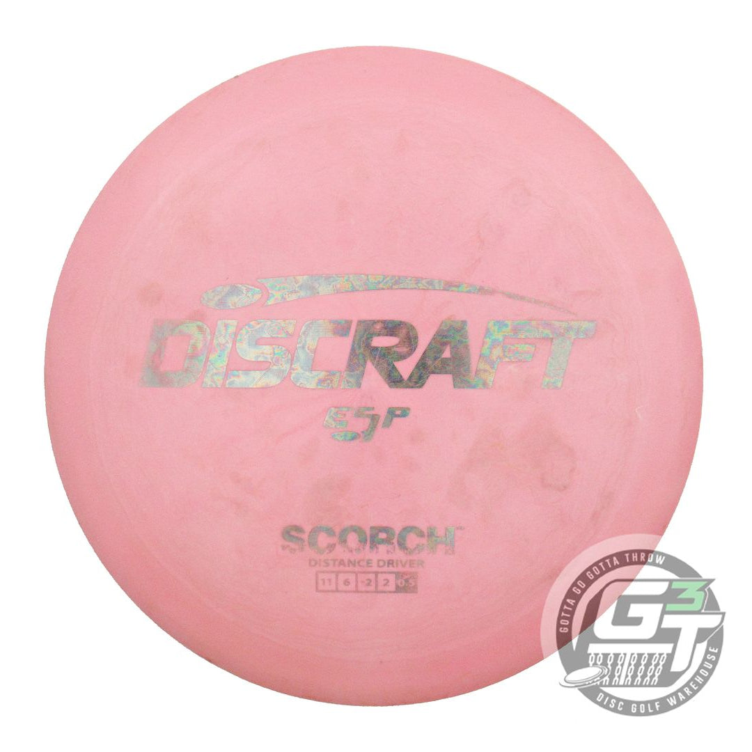 USED Discraft ESP Scorch 175g Pink Oil Slick Foil Distance Driver Golf Disc