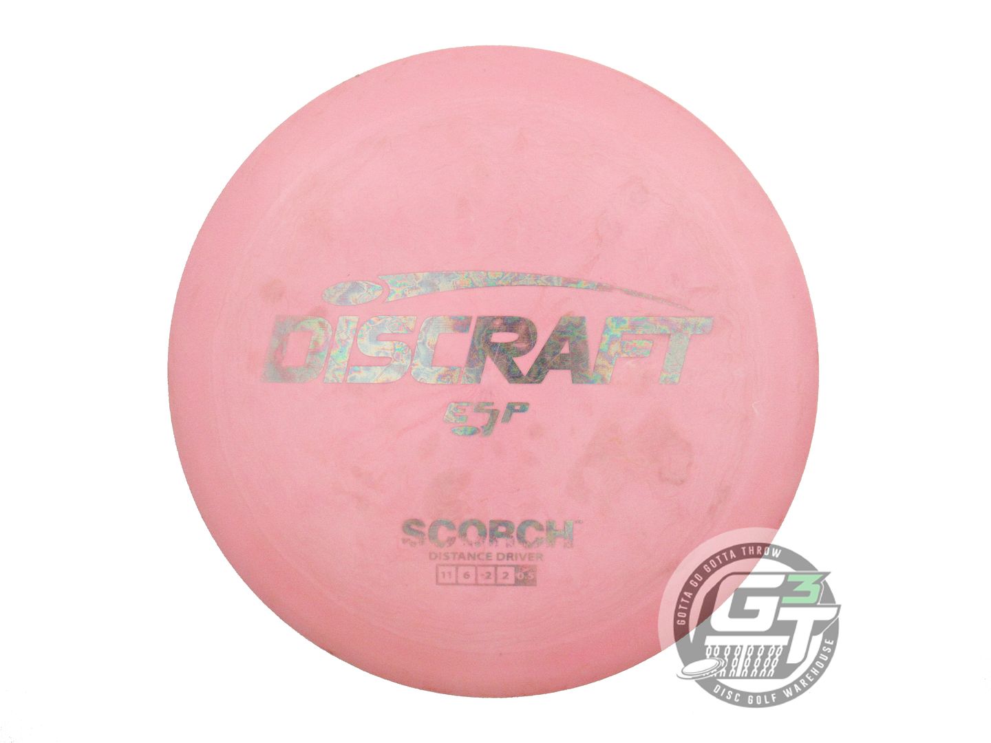USED Discraft ESP Scorch 175g Pink Oil Slick Foil Distance Driver Golf Disc