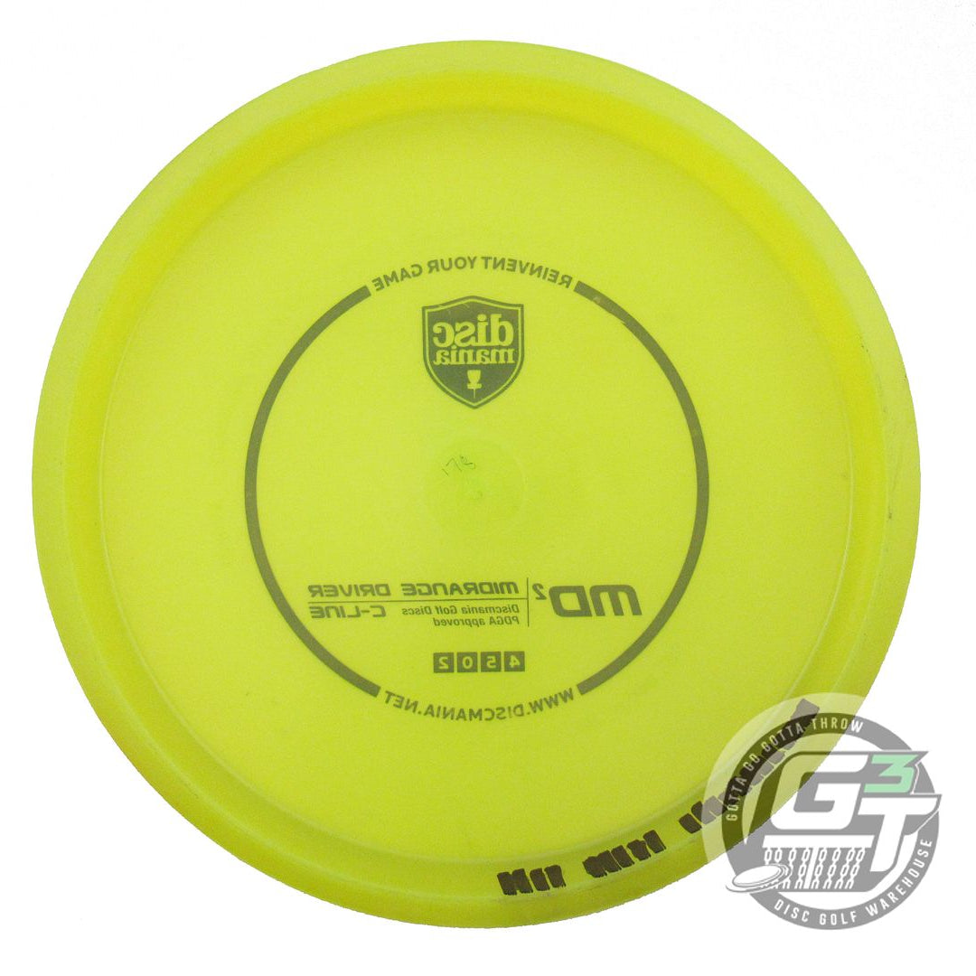 USED DiscMania C-Line MD2 178g Yellow Purple Stamp Midrange Golf Disc