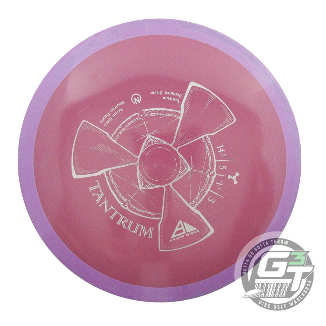 USED Axiom Discs Neutron Tantrum 173g Plum Purple Rim Distance Driver Golf Disc