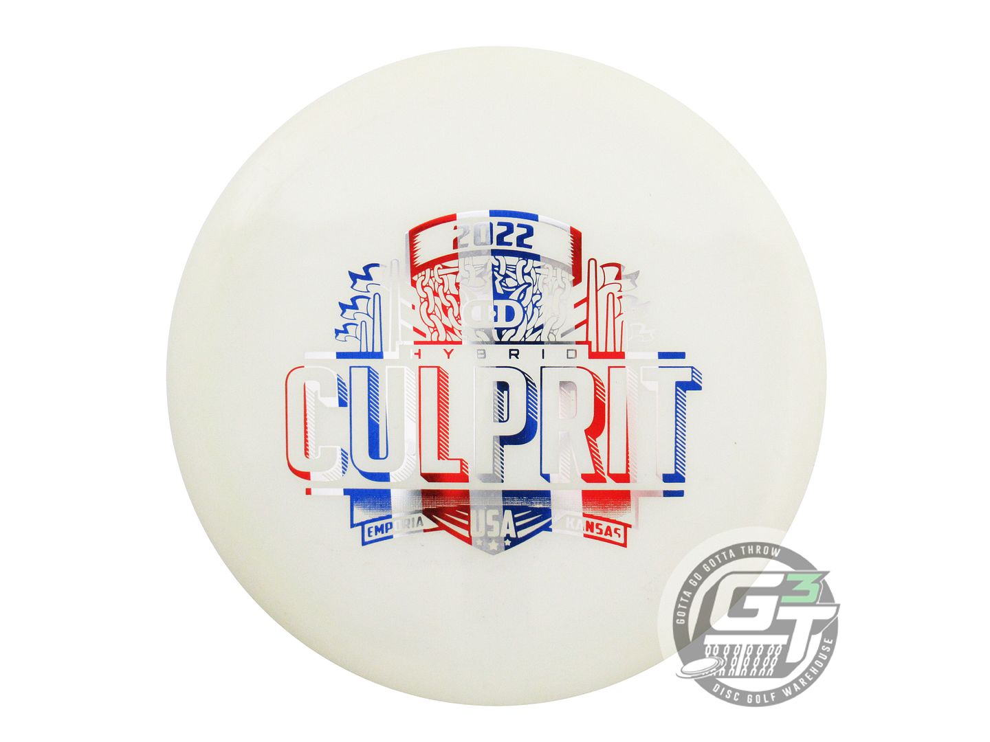 USED Dynamic Discs Hybrid Culprit 174g White Stripe Foil Midrange Disc