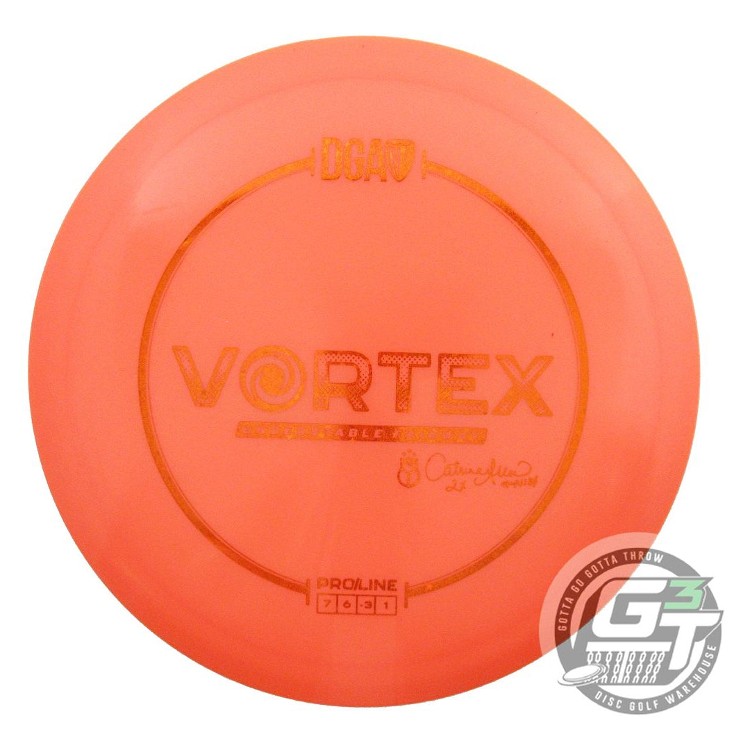 NOS DGA ProLine Vortex 170g Orange Orange Foil Fairway Driver Golf Disc
