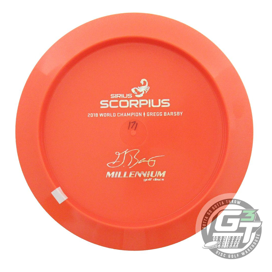 Millennium Bottom Stamp Gregg Barsby Signature Sirius Scorpius Distance Driver Golf Disc (Individually Listed)