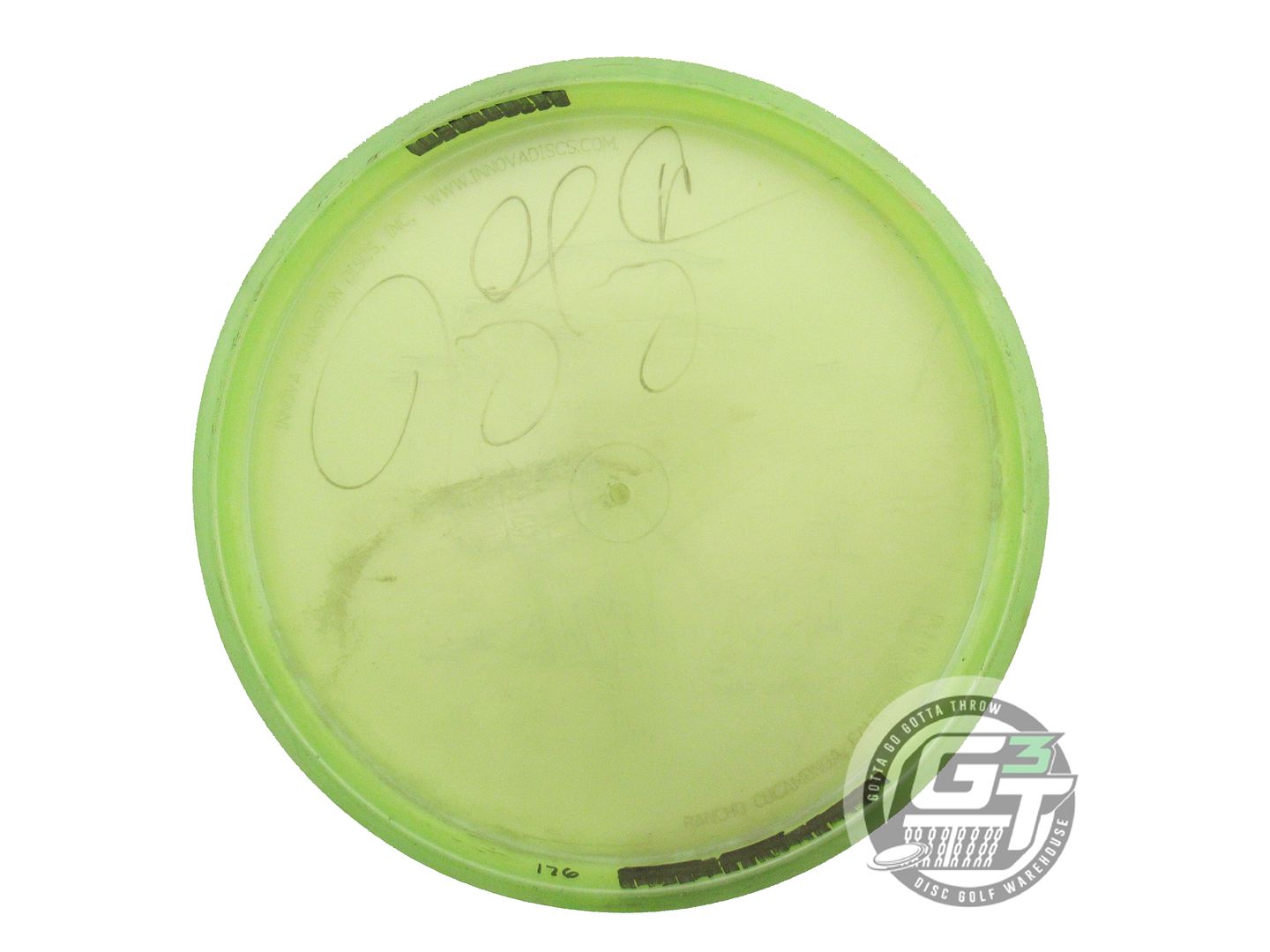USED Innova Champion AviarX3 176g Lime Silver Shatter Foil Putter Golf Disc