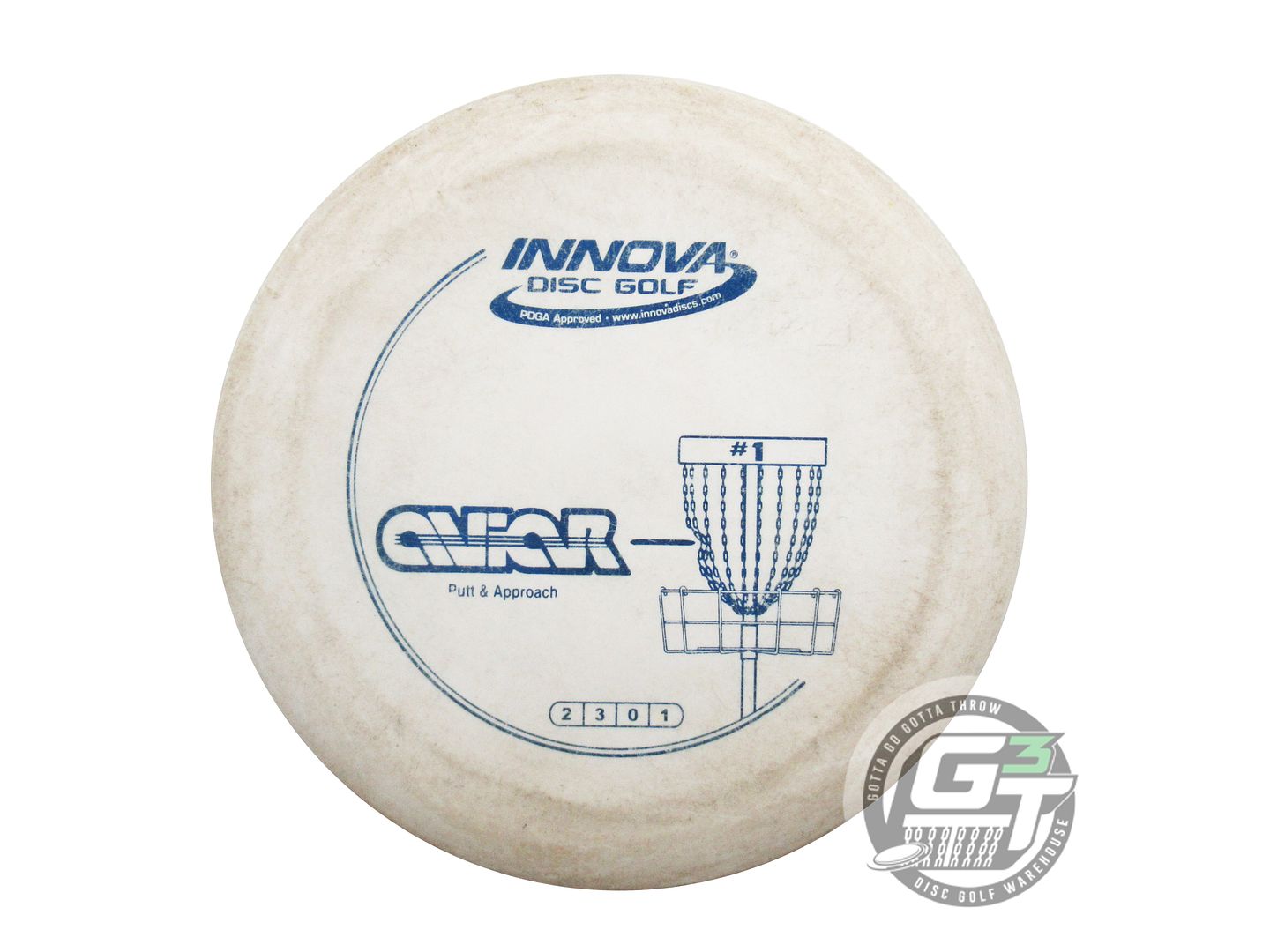 USED Innova DX Aviar 170g White Blue Foil Putter Golf Disc