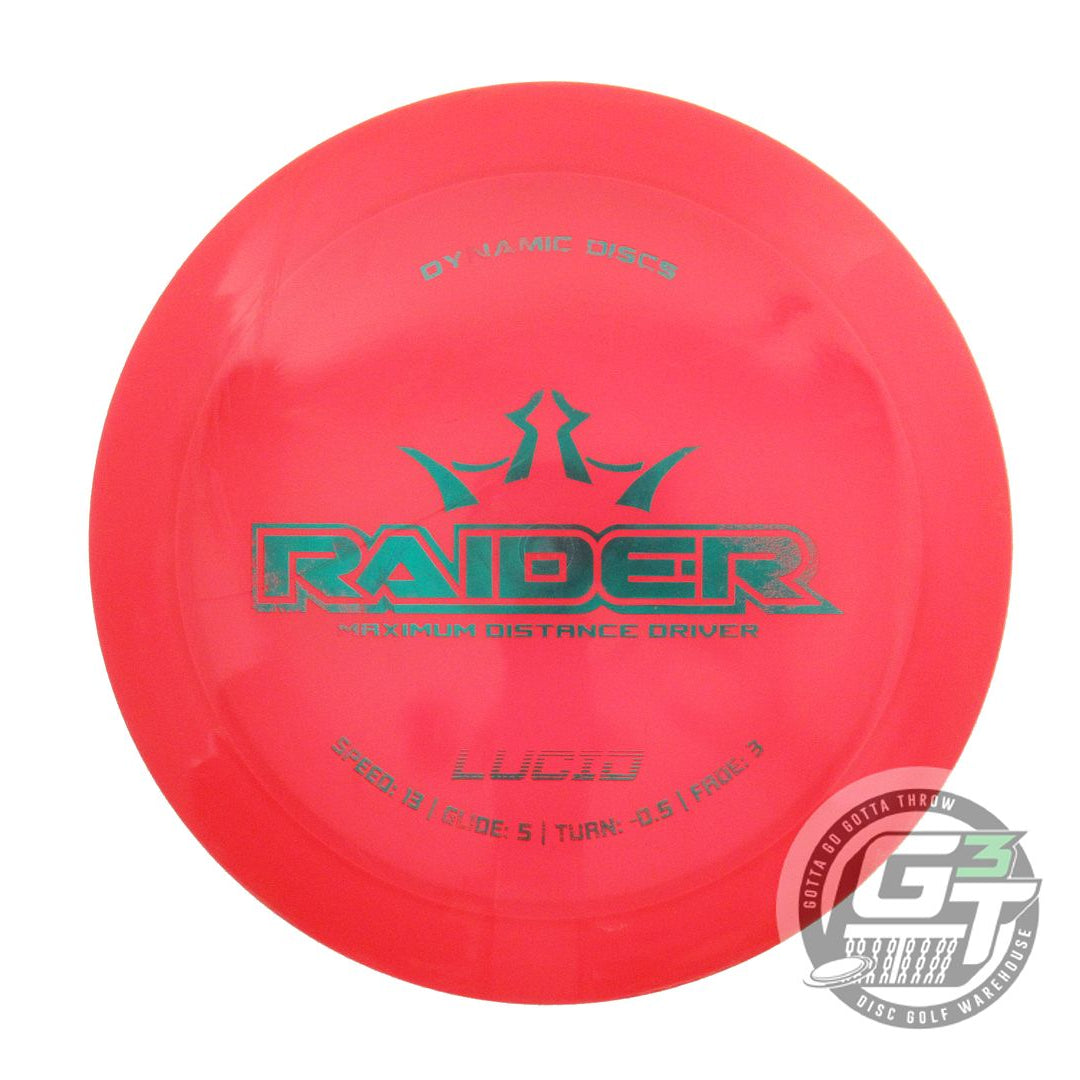 USED Dynamic Discs Lucid Raider 172g Red Green Foil Distance Driver Golf Disc