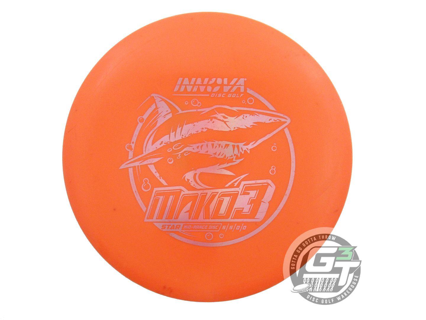USED Innova Star Mako3 173g Orange Pink Holo Foil Midrange Golf Disc