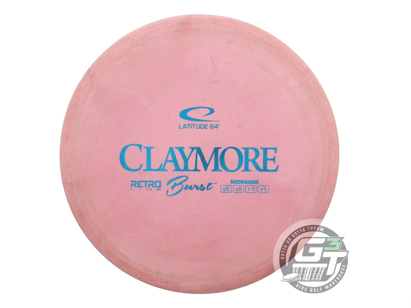 USED Latitude 64 Retro Burst Claymore 177g Pink Blue Foil Midrange Golf Disc