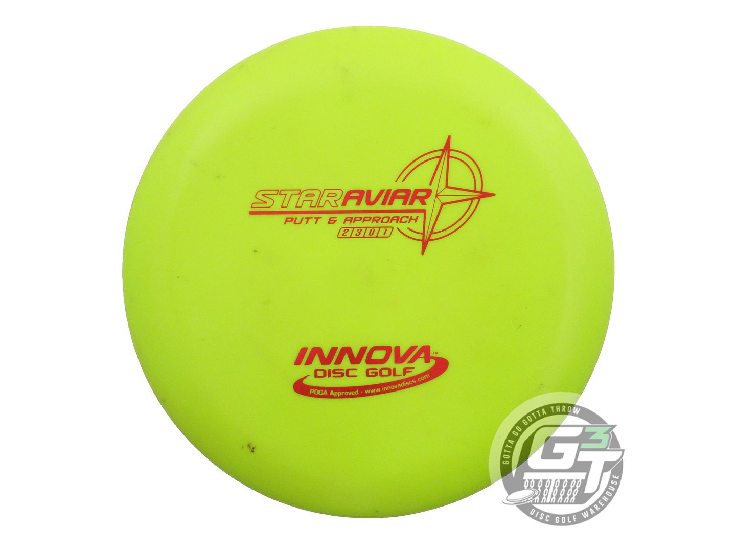 USED Innova Star Aviar 176g Yellow Red Foil Putter Golf Disc