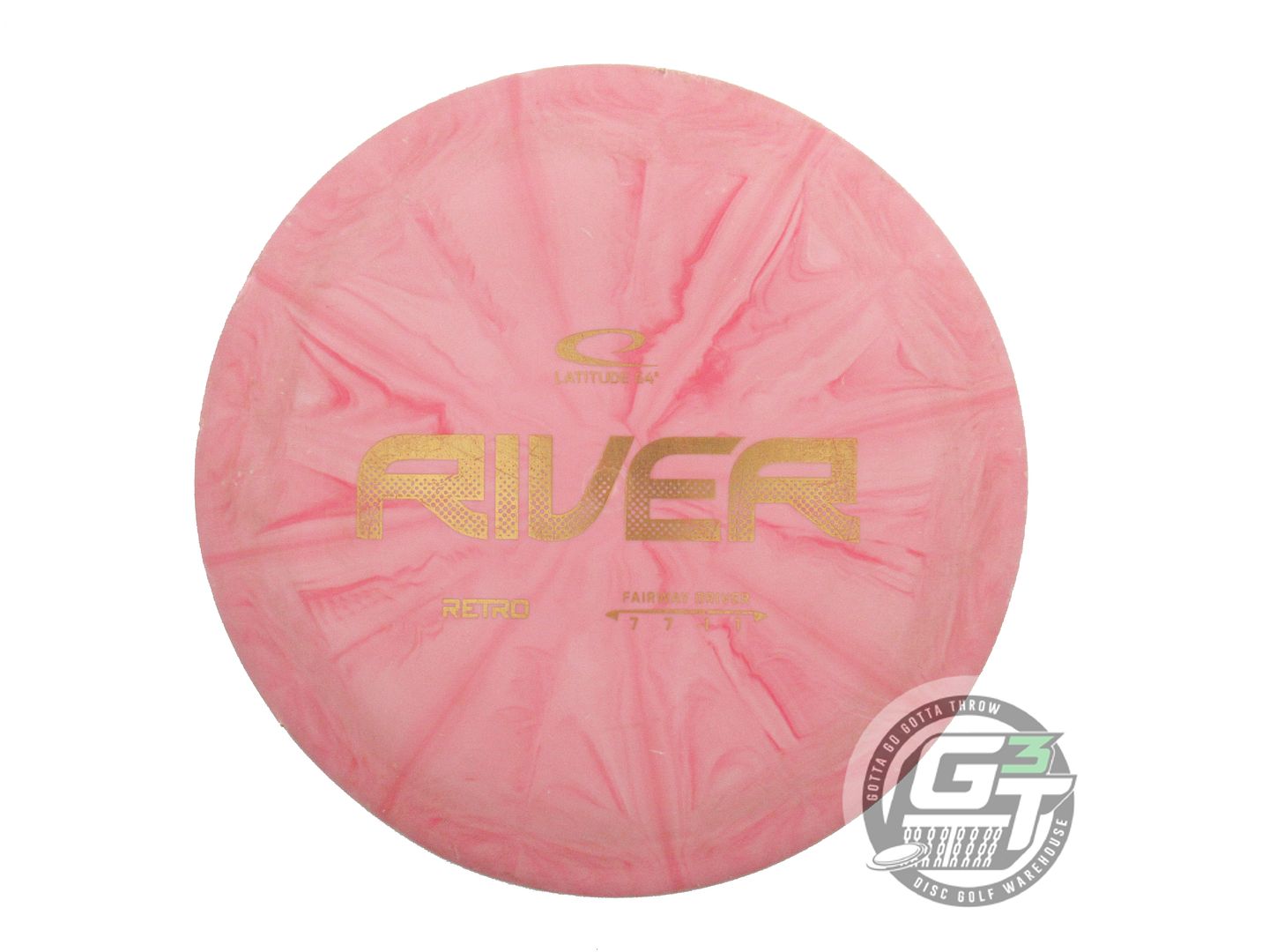 USED Latitude 64 Retro Burst River 172g Pink Gold Foil Fairway Driver Golf Disc