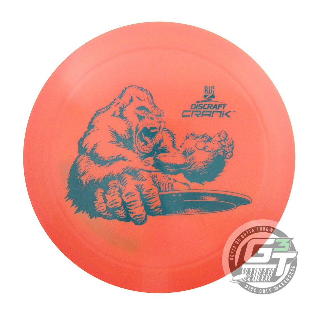 USED Discraft Big Z Crank 174g Orange Green Stamp Distance Driver Golf Disc