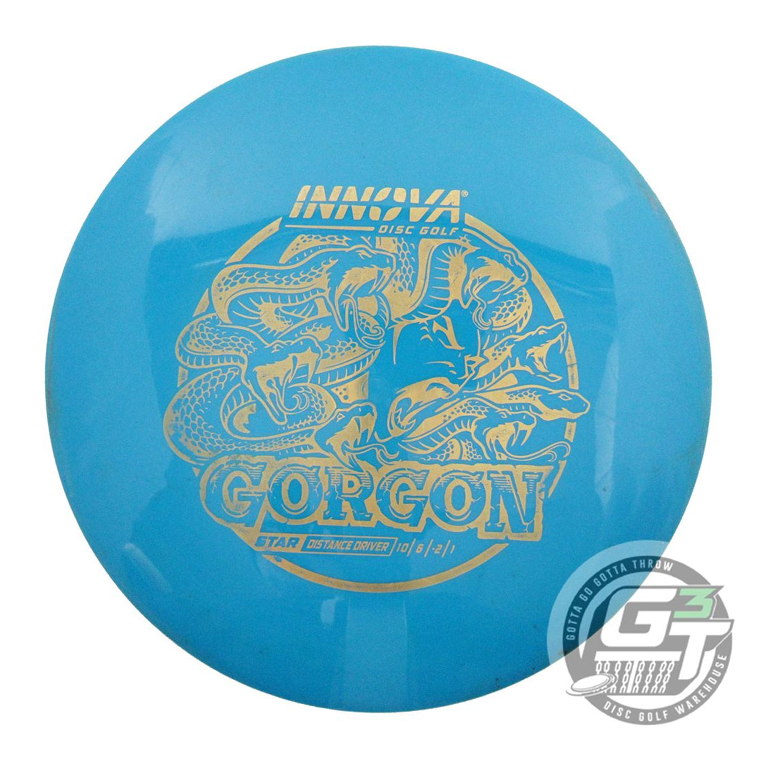 USED Innova Star Gorgon 172g Blue Gold Star Foil Distance Driver Golf Disc