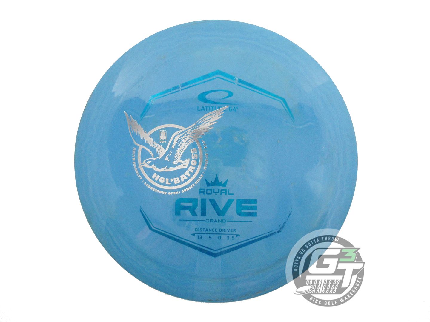 USED Latitude 64 Royal Grand Rive 173g Blue Blue Foil Distance Driver Golf Disc