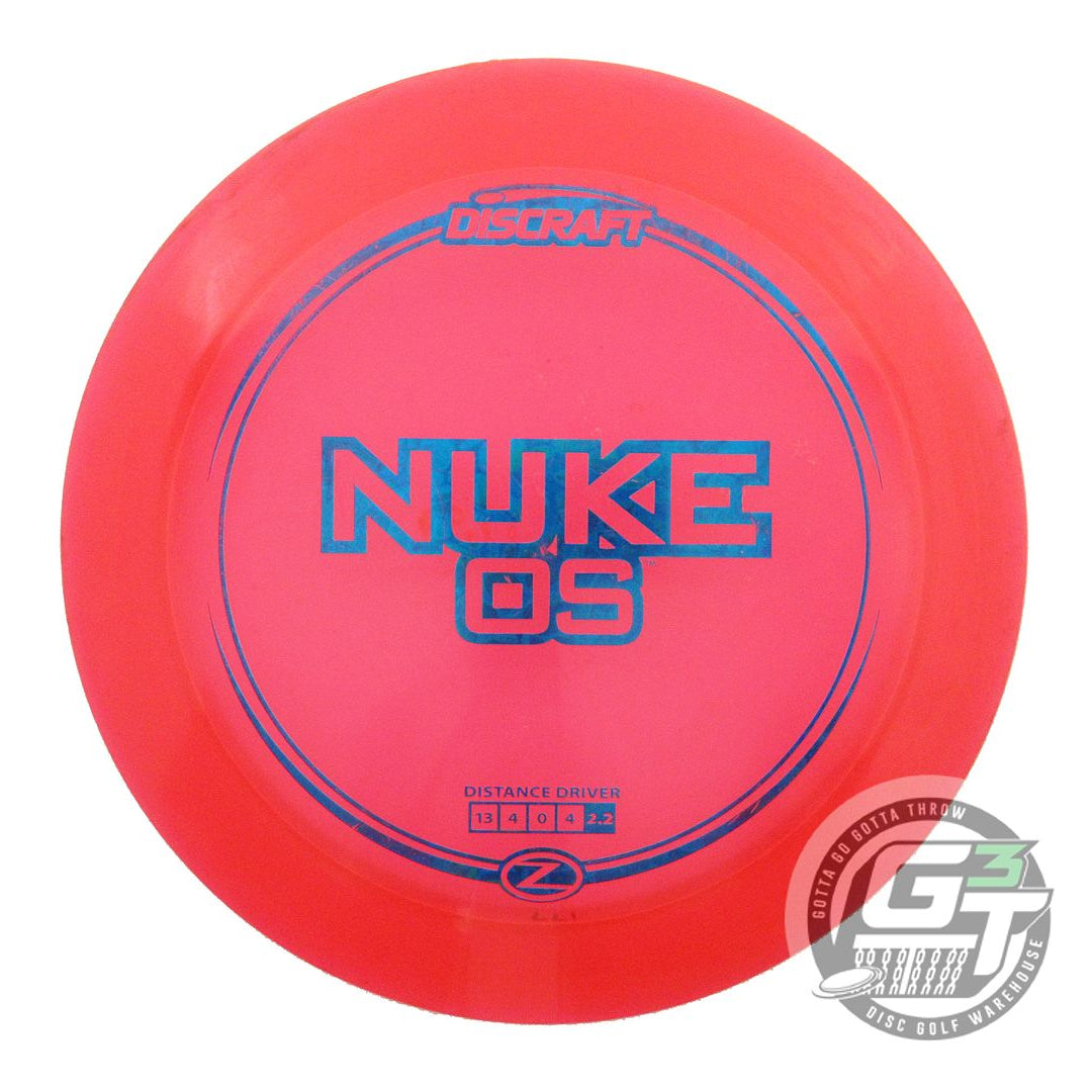 USED Discraft Z Nuke OS 177g Red Blue Foil Distance Driver Golf Disc