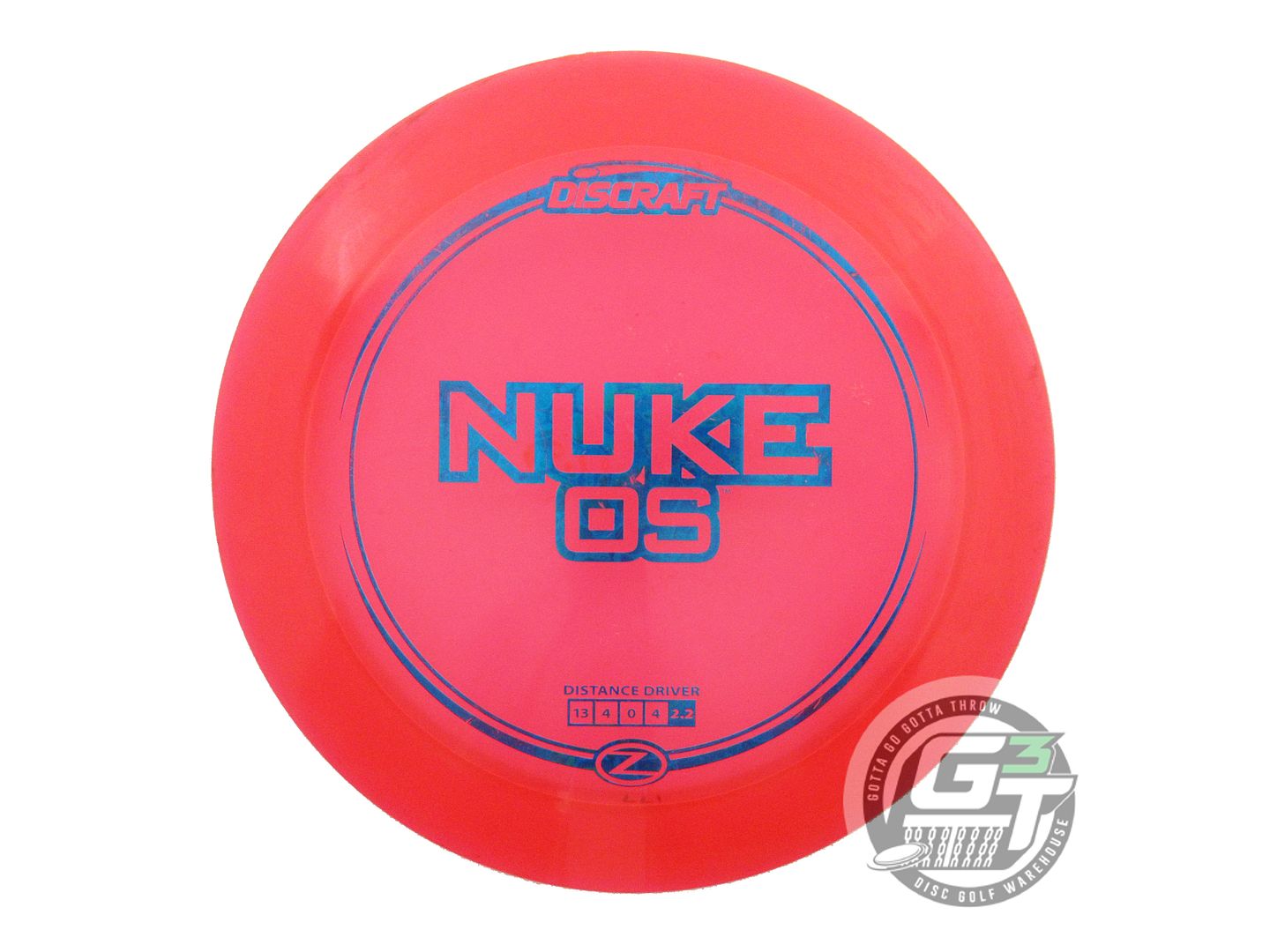 USED Discraft Z Nuke OS 177g Red Blue Foil Distance Driver Golf Disc