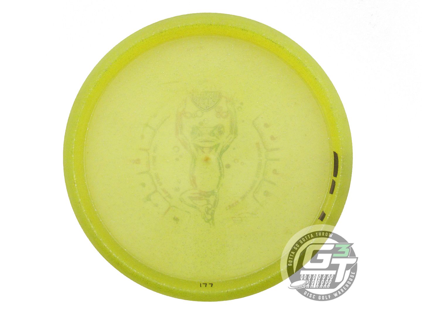 USED DiscMania MIND BENDER Metal Flake C-Line MD1 177g Yellow Midrange Golf Disc