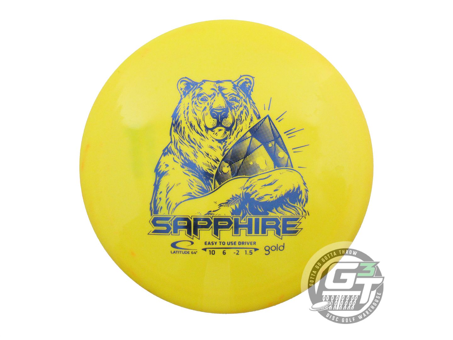 USED Latitude 64 Gold Sapphire 162g Yellow Blue Foil Distance Driver Golf Disc