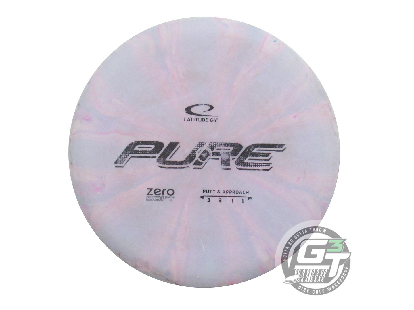 USED Latitude 64 Zero Soft Burst Pure 175g Lilac Black Stamp Putter Golf Disc