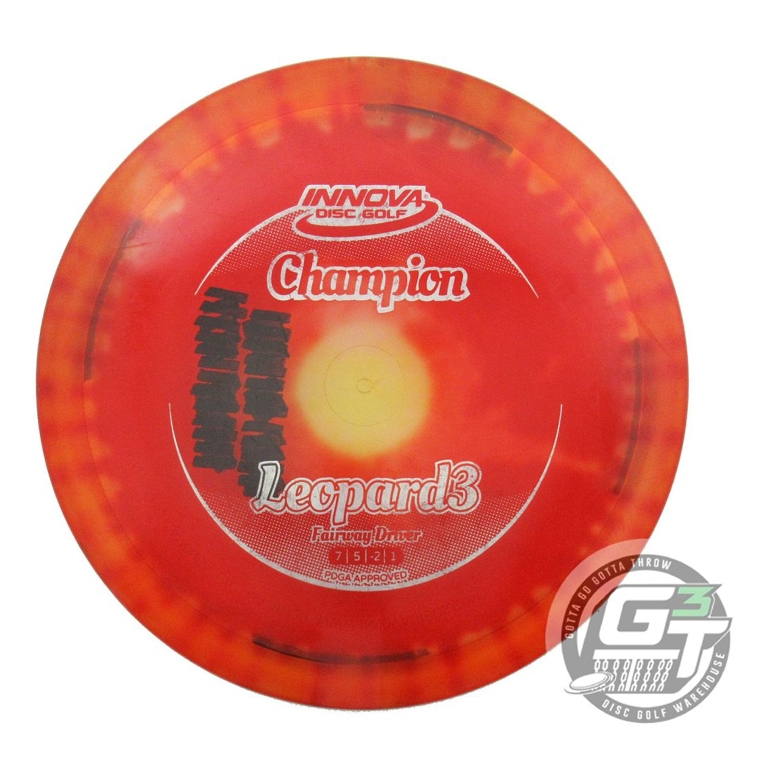 USED Innova I-DYE Champion Leopard3 172g Red Burst Fairway Driver Golf Disc