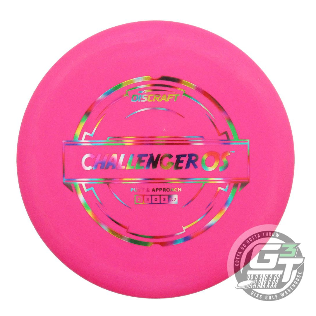NOS Discraft Putter Line Challenger OS 173g Pink Jellybean Foil Putter Golf Disc