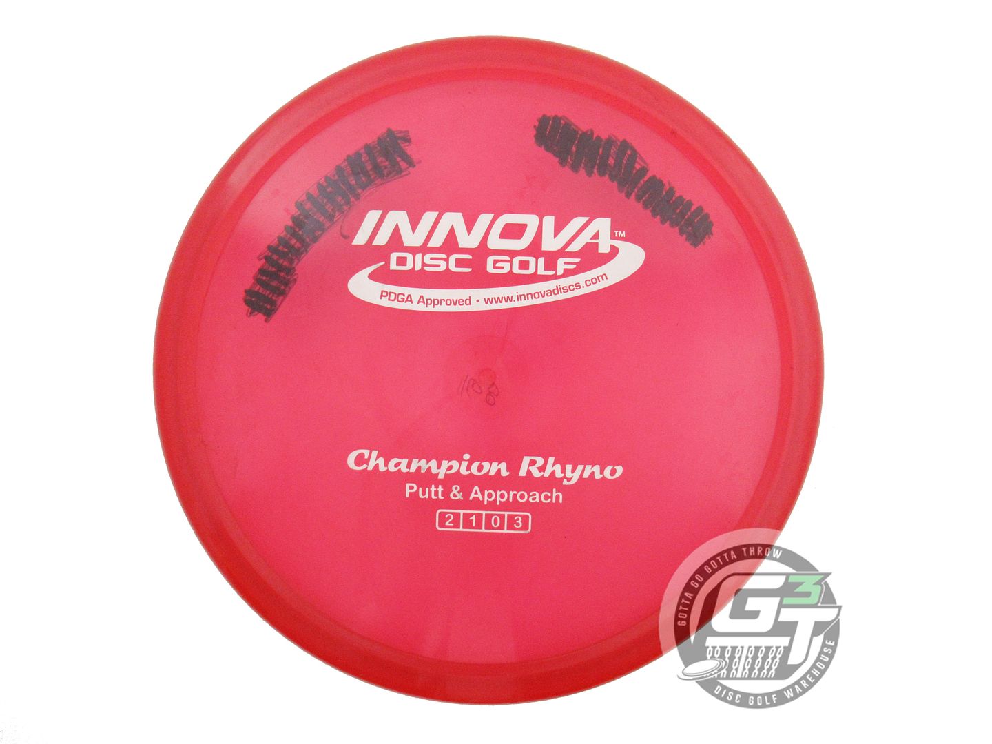 USED Innova Champion Rhyno 168g Red White Stamp Putter Golf Disc