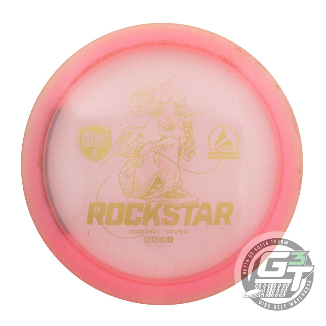 USED DiscMania Active Premium Rockstar 173g Pink Gold Foil Driver Golf Disc