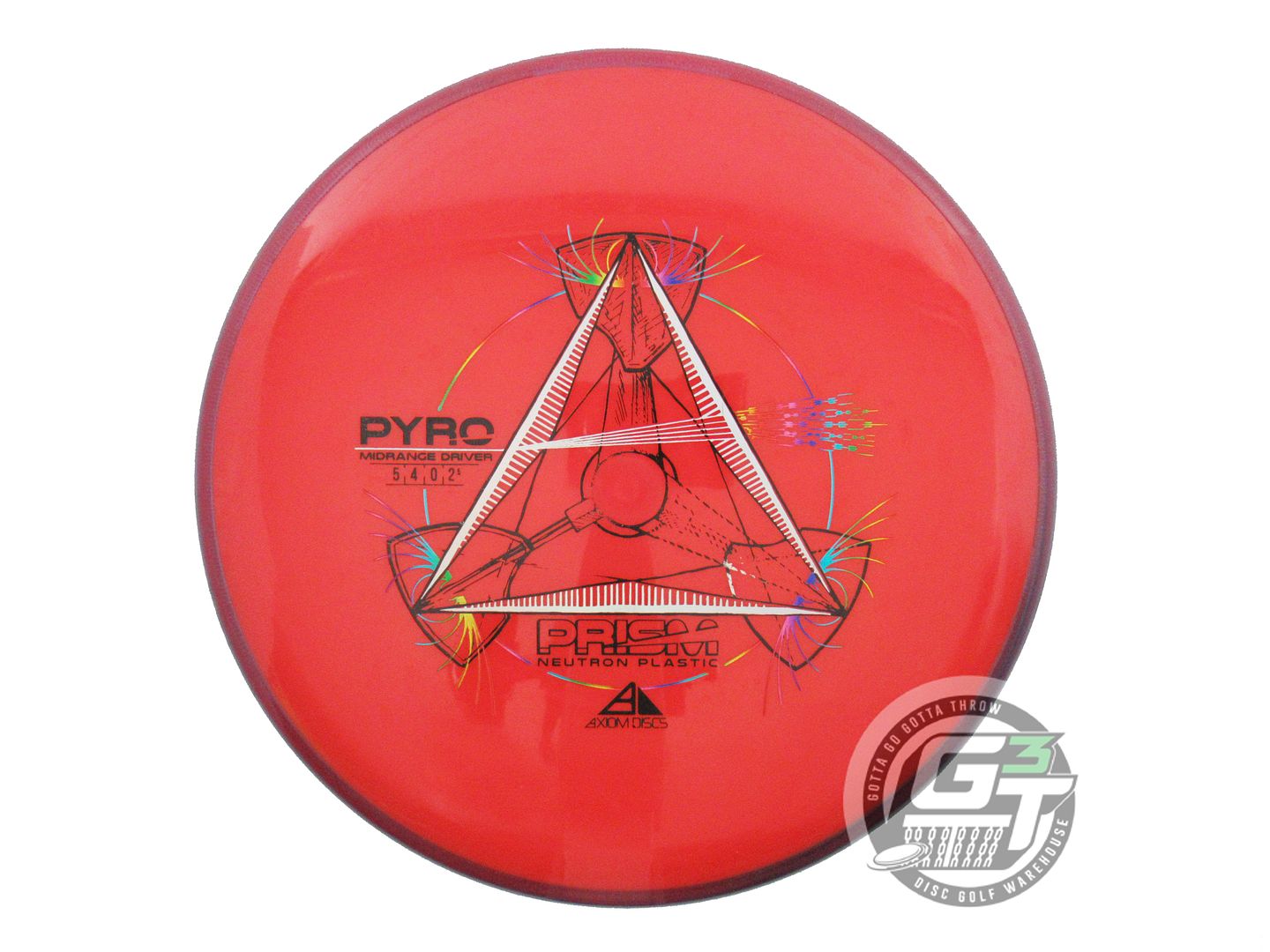 USED Axiom Discs Prism Neutron Pyro 178g Red Purple Rim Midrange Golf Disc