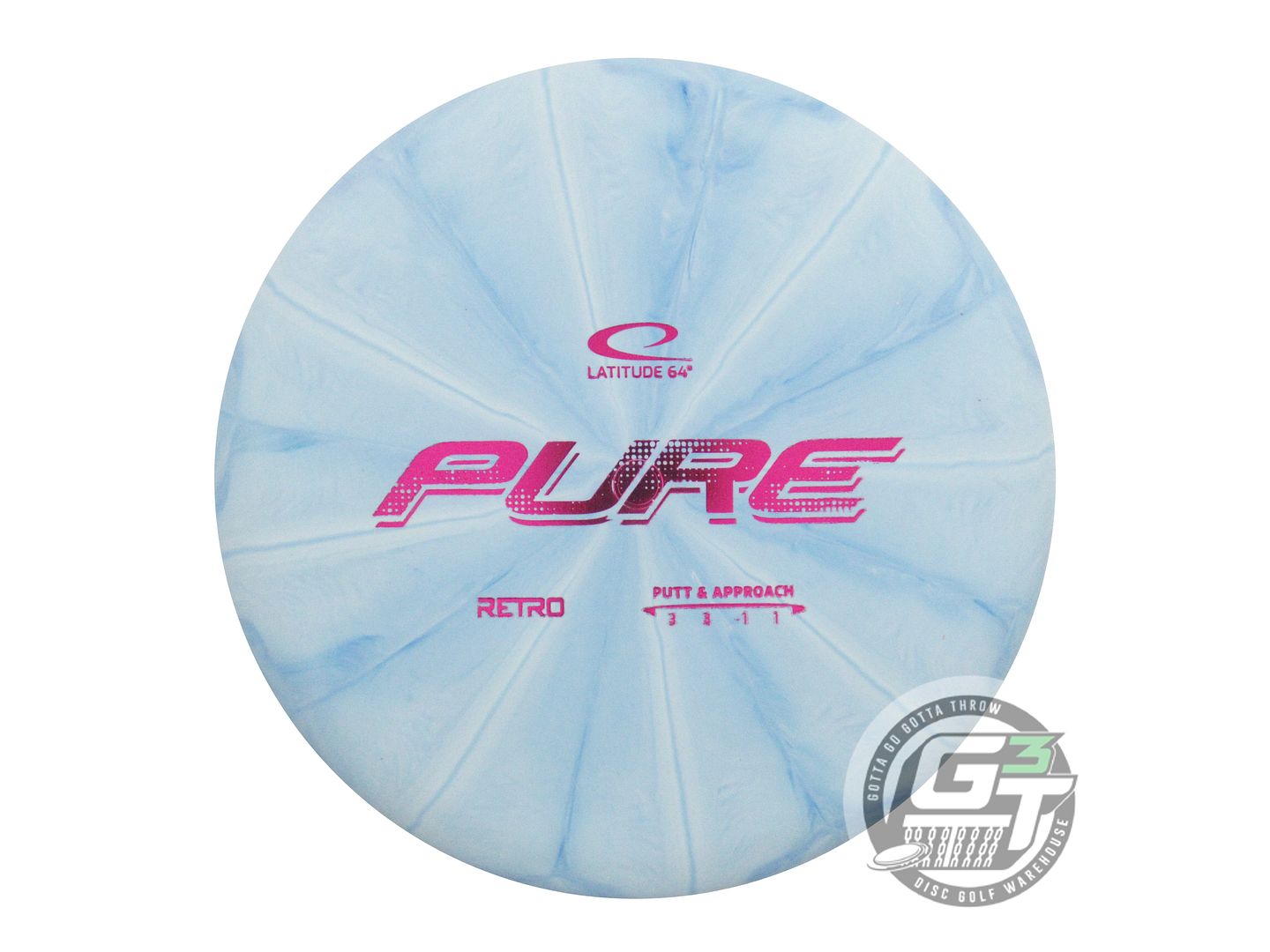 USED Latitude 64 Retro Pure 174g Blue Magenta Foil Putter Golf Disc