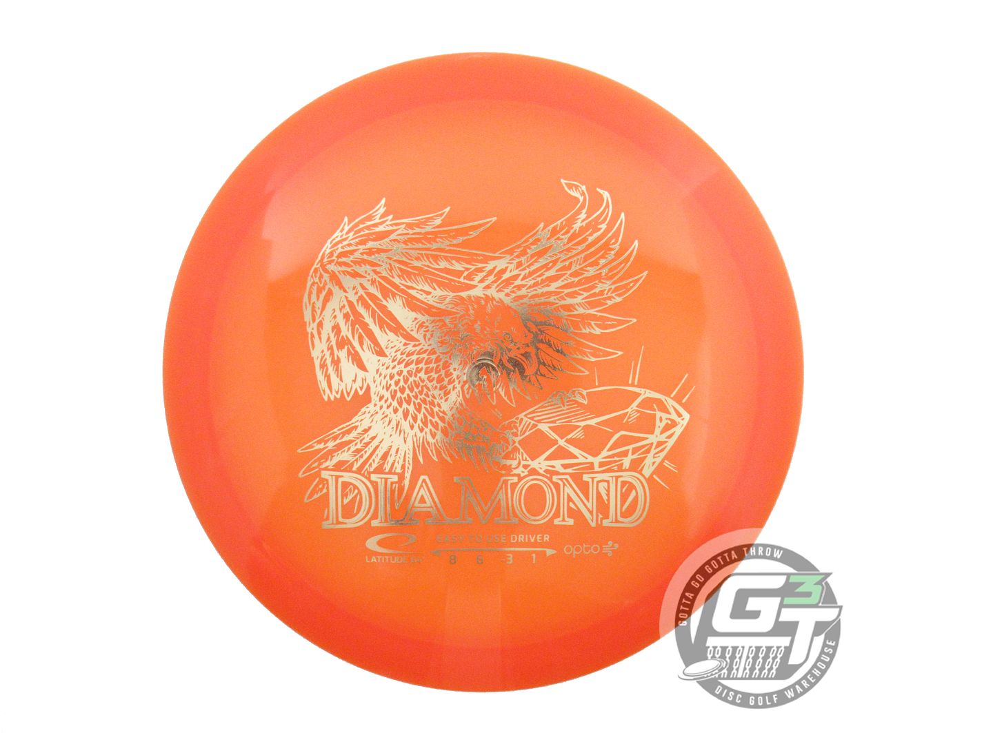 USED Latitude 64 Opto AIR Diamond 154g Orange Gold Foil Fairway Driver Golf Disc
