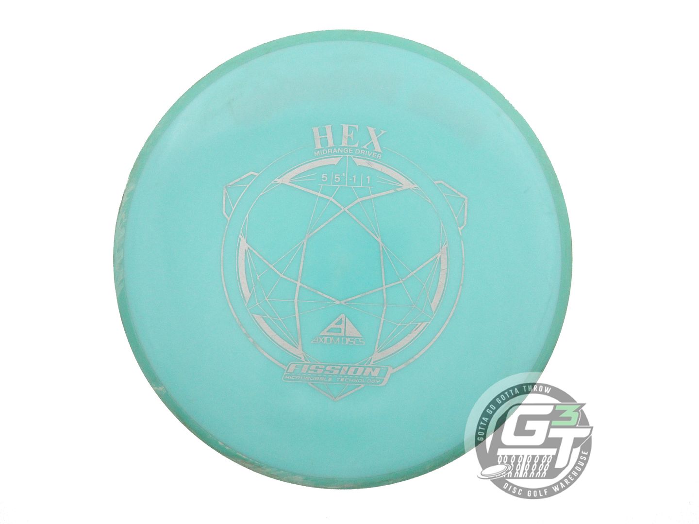 USED Axiom Discs Fission Hex 177g Teal Seafoam Rim Midrange Golf Disc