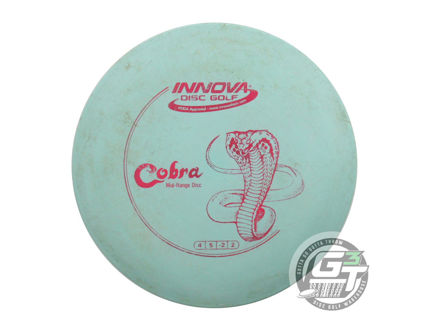 USED Innova DX Cobra 172g Seafoam Red Foil Midrange Golf Disc