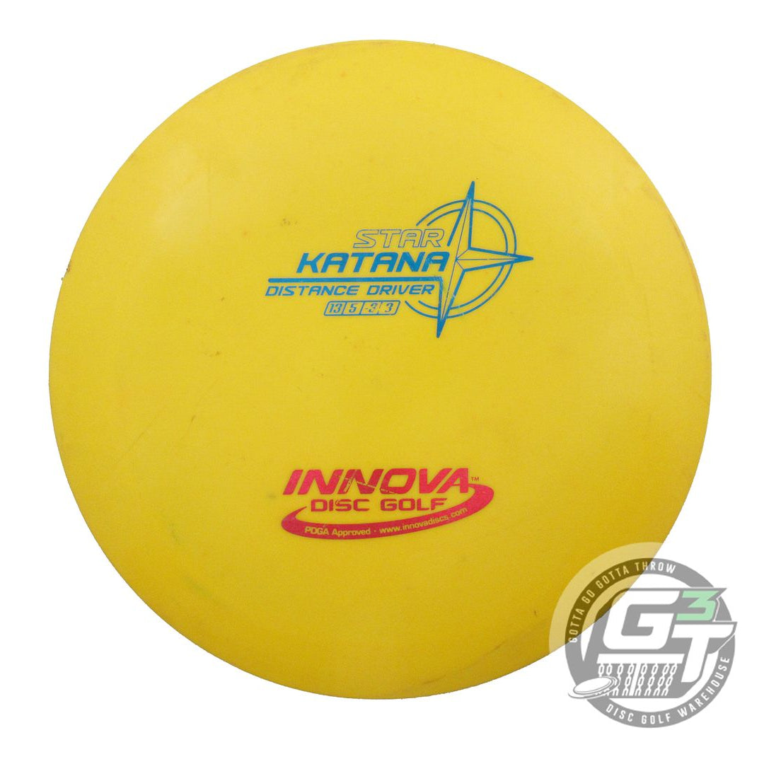 USED Innova Star Katana 172g Marigold Blue & Red Foil Distance Driver Golf Disc