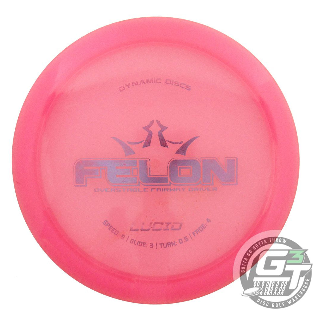 USED Dynamic Discs Lucid Felon 176g Pink Lilac Foil Fairway Driver Golf Disc