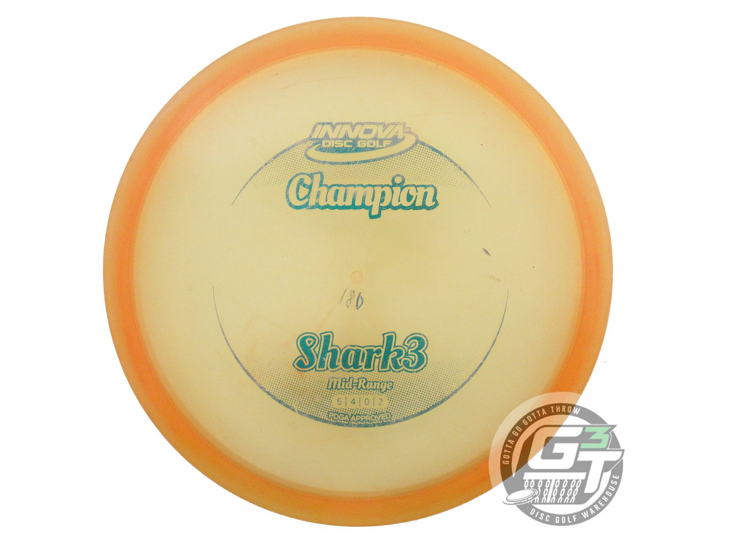 USED Innova Champion Shark3 180g Orange Green Foil Midrange Golf Disc