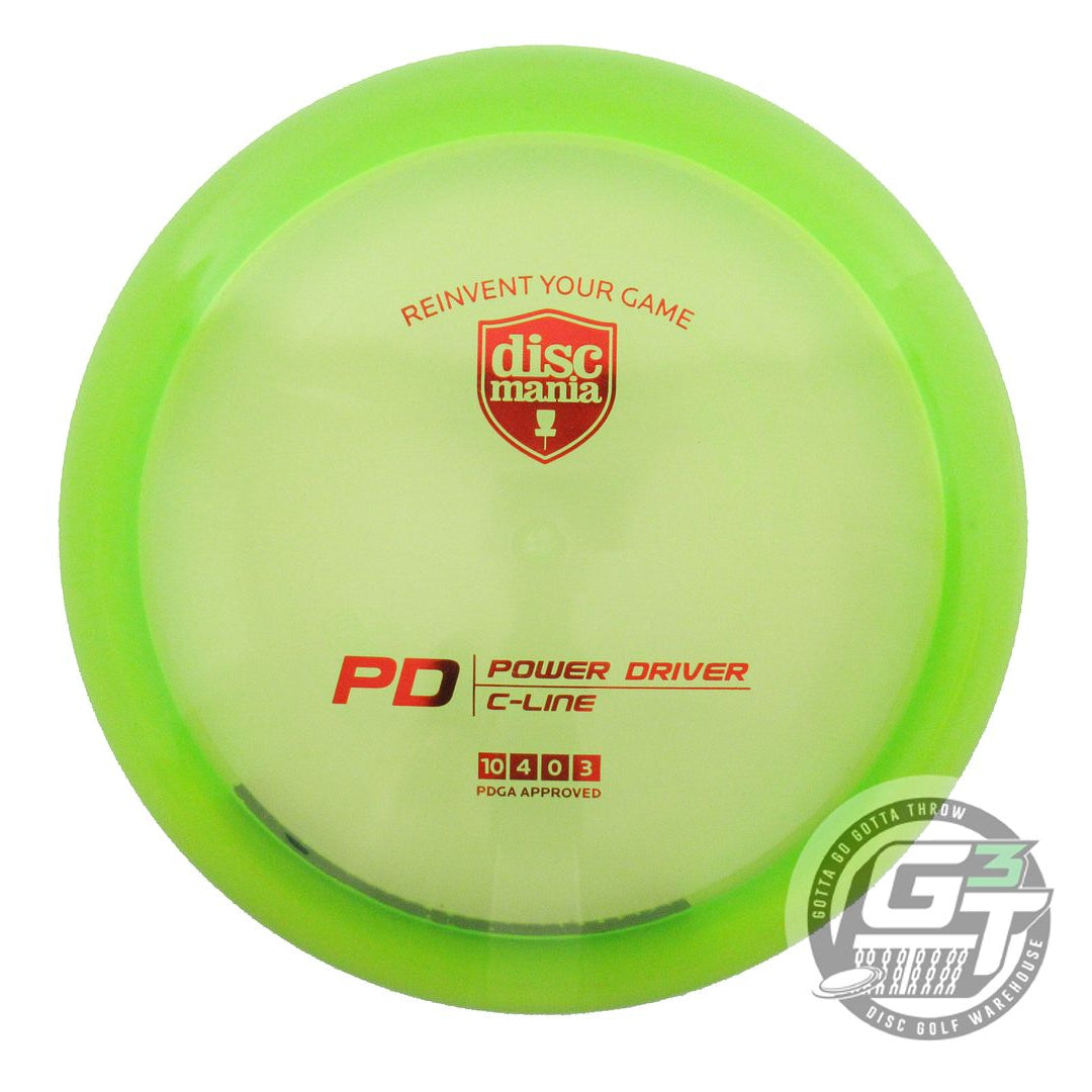 USED DiscMania C-Line PD 176g Lime Red Foil Distance Driver Golf Disc
