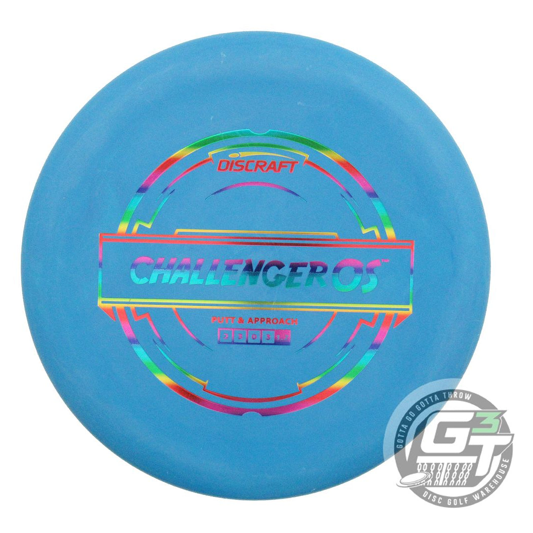 USED Discraft Putter Line Challenger OS 172g Blue Rainbow Foil Putter Golf Disc