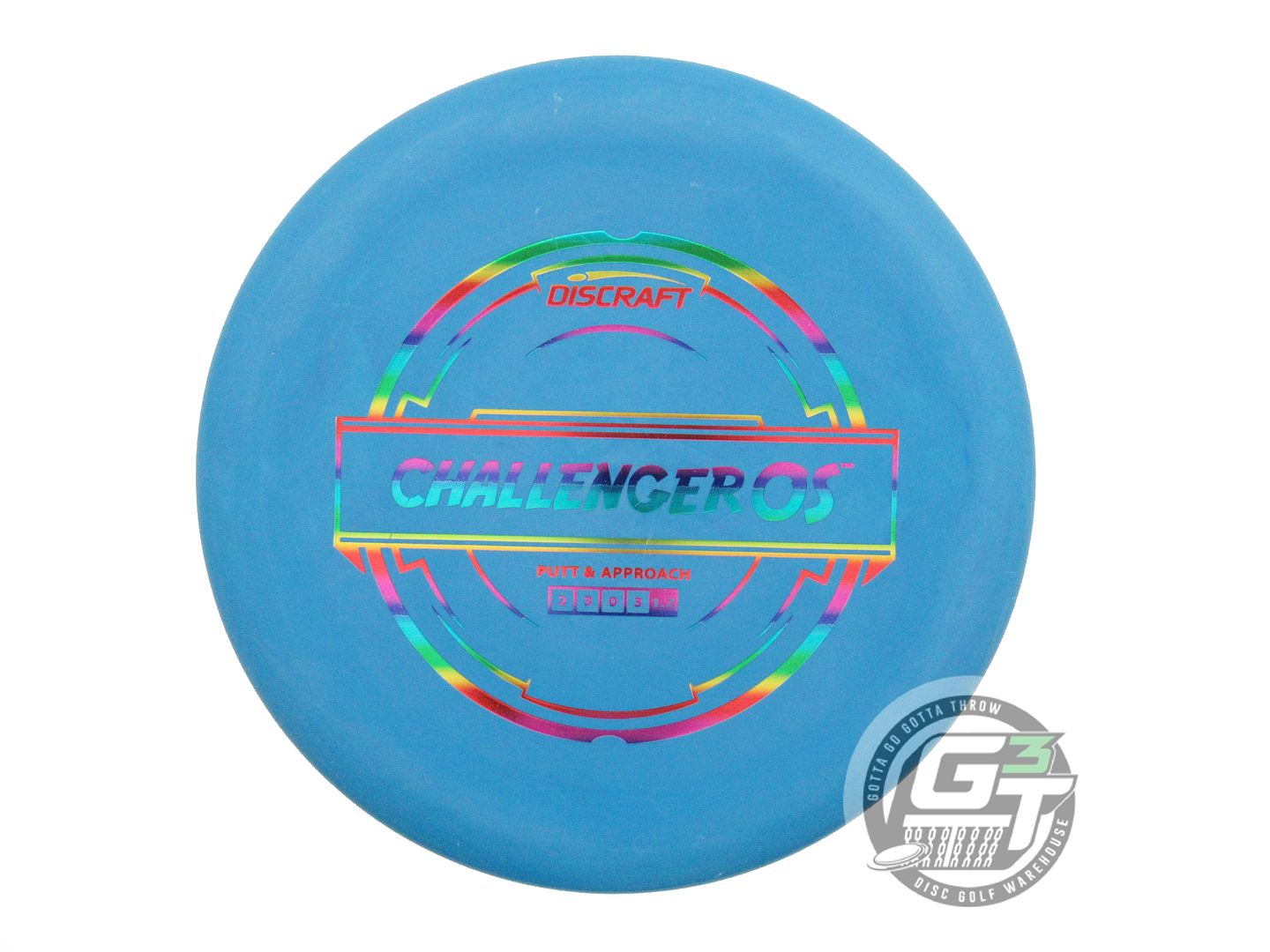 USED Discraft Putter Line Challenger OS 172g Blue Rainbow Foil Putter Golf Disc